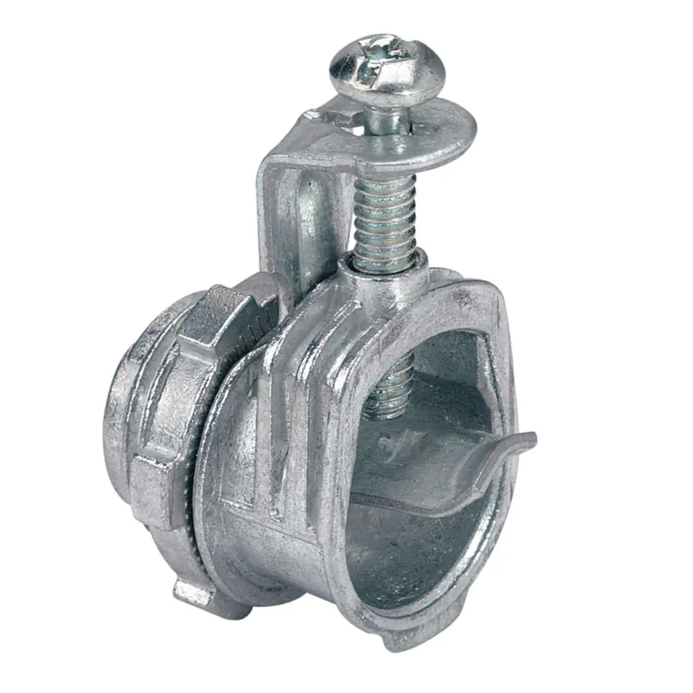 Single Screw Straight Saddle Connector One Flange, 3/8" (5 Units)