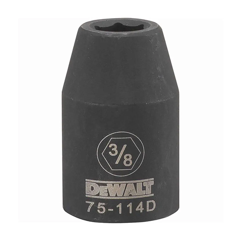 1/2" Square Drive Brief Impact Socket 6 Points, 3/8"