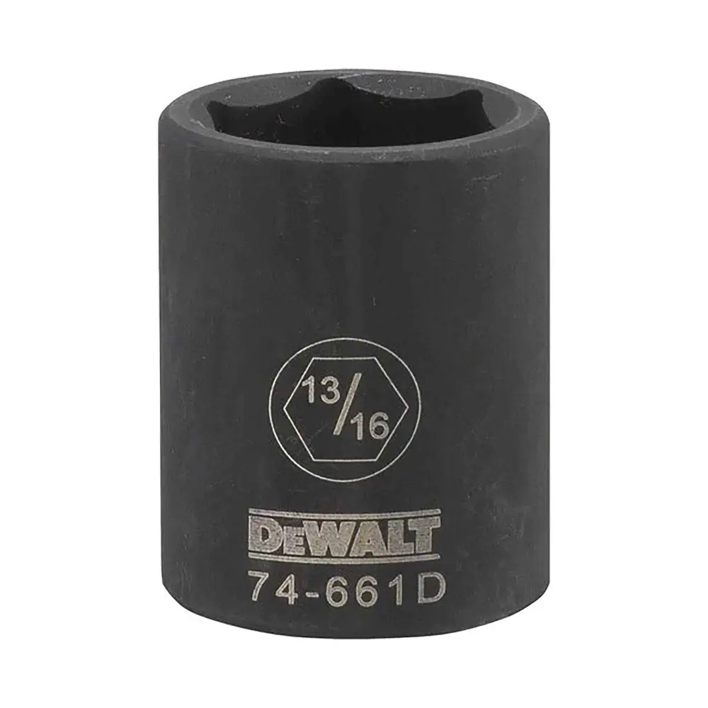 1/2" Square Drive Compact Impact Socket 6 Points, 13/16"