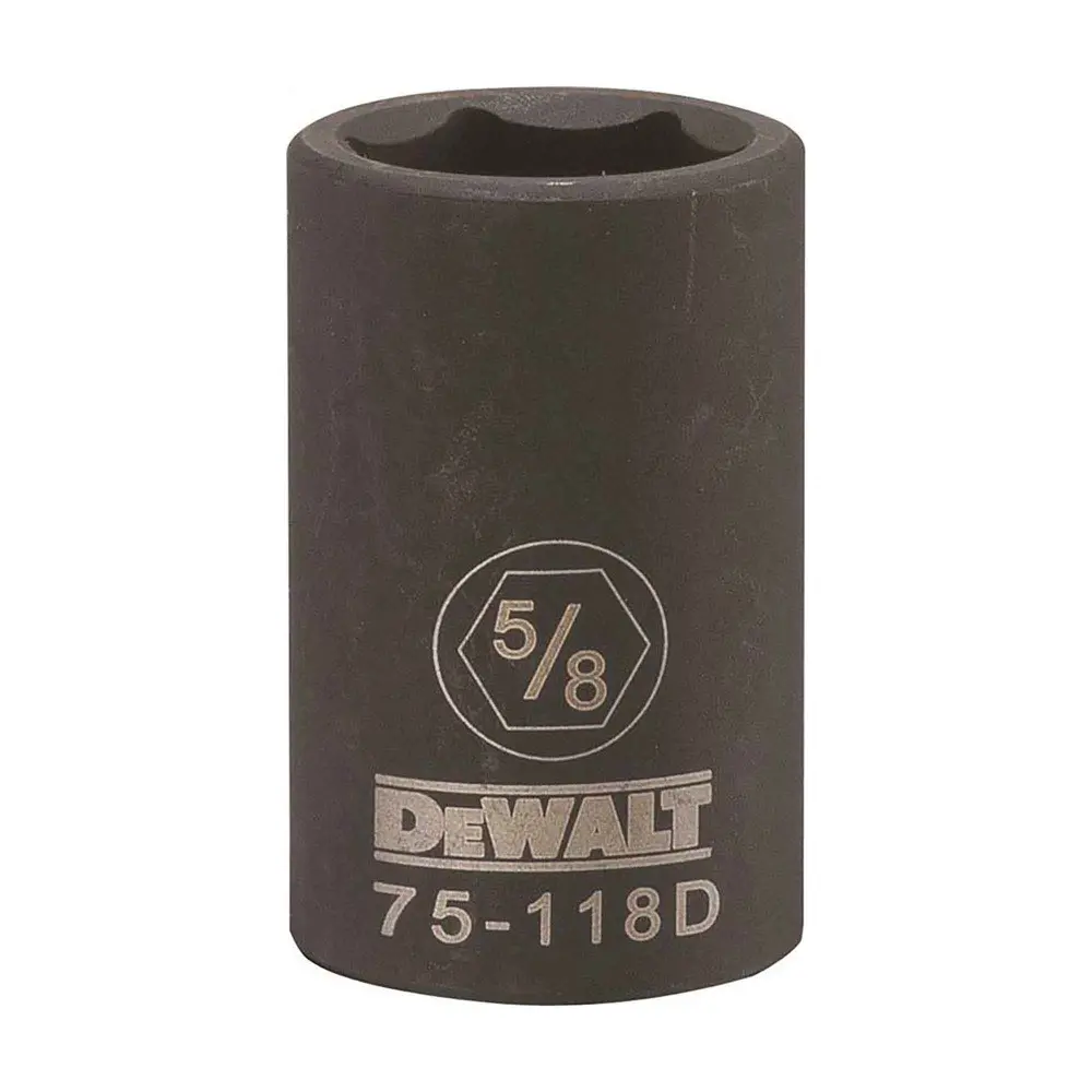 1/2" Square Drive Compact Impact Socket 6 Points, 5/8"