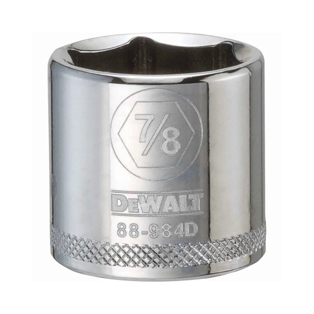 3/8" Square Drive Compact Standard Socket 6 Points, 7/8"