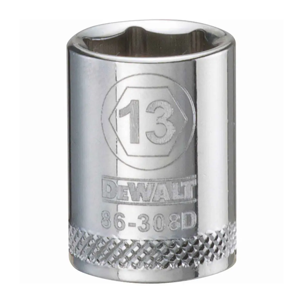 3/8" Square Drive Short Basic Socket 6 Points, 13 mm