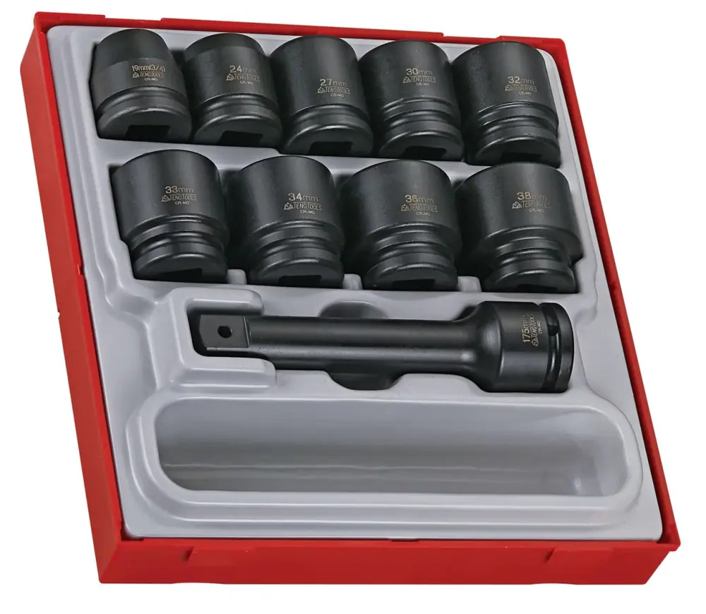 Teng Tools TTD9416 16 Piece 3/4" Drive Impact Socket Adjust