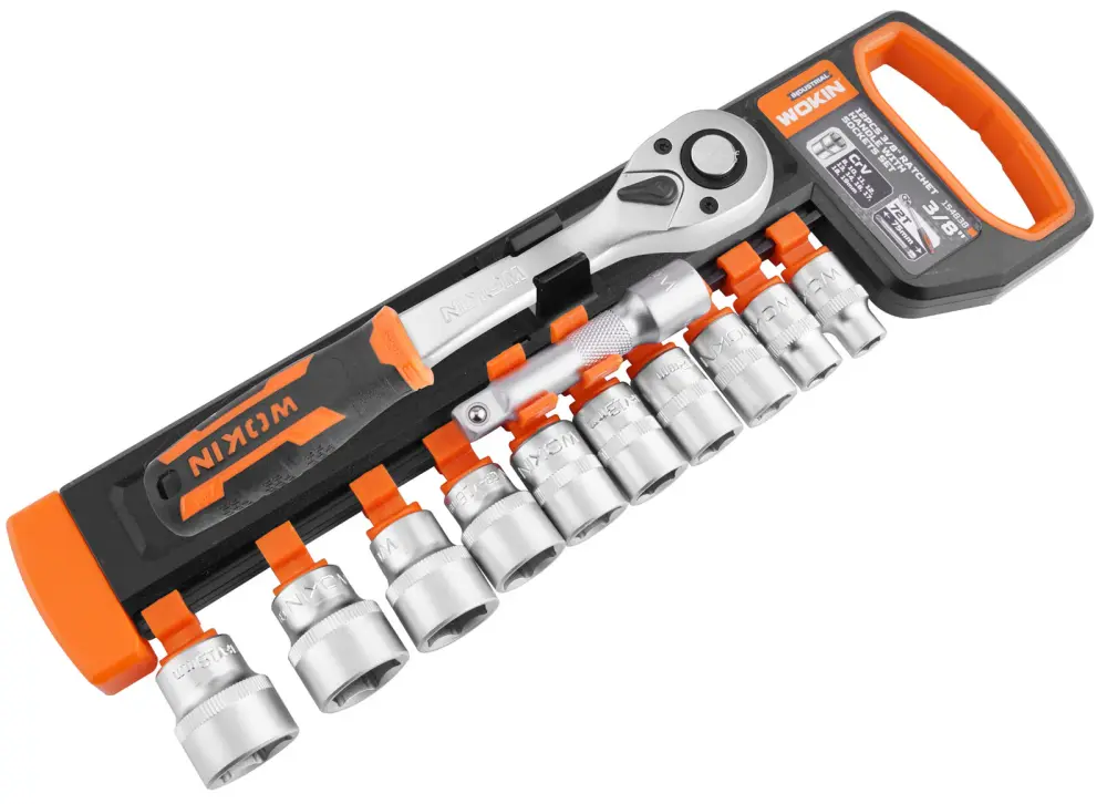 Wokin 12Pcs 3/8 Ratchet Handle Sockets Place Craftsman