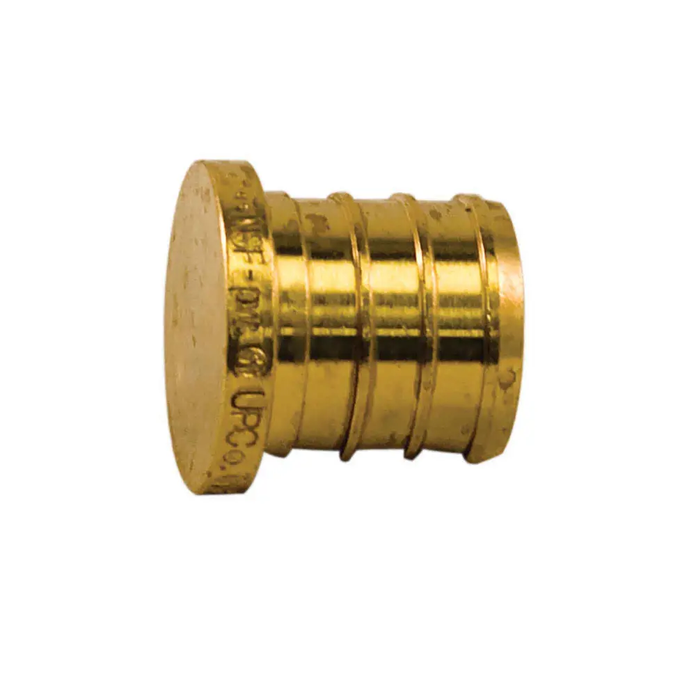 Lead-Free PEX Fitting Brass Plug UPC- Lead Gratis, 1/2"