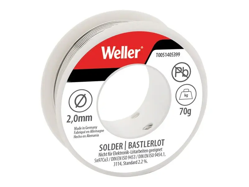 Weller Electronic Lead-safe Solder Sn97Cu3, 2mm 70g