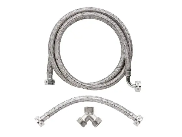 Everbilt 3/4 . FHT x 3/4 . FHT x 72 . Braided Stain-proof Steam Dryer Installation Kit