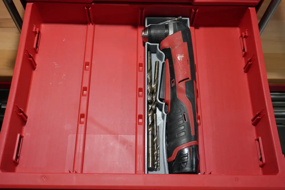 Packout 4-Drawer Insert M12 Right Angle Drill - Singular Barrel D4 Collection (MRAD D4)