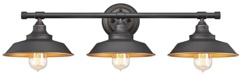 Up Down Westinghouse 6344900 Indoor Wall Light Fixture, 3-Lamp, Steel Fixture, Bronze Fixture, Oil-Rubbed Bronze Fixture