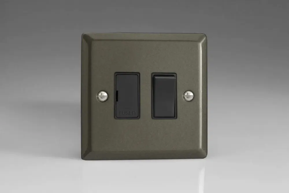 Varilight 1-Gang 13A Switched Fused Spur Graphite XP6B