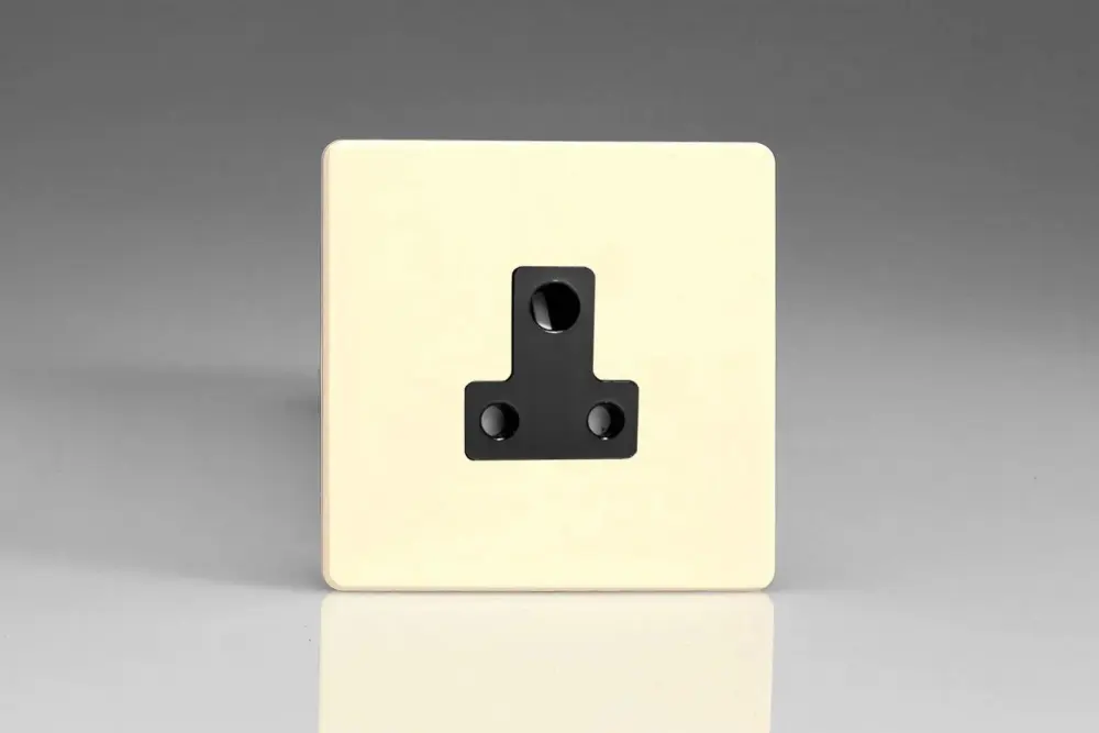 Varilight XDYRP5ABS.PD Screwless Primed 1-Gang 5A Round Pin Plug Socket Oil Rubbed Bronze