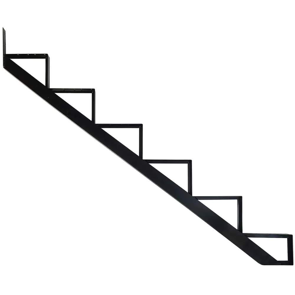 6-Steps Aluminum Stair Stringer Collection 11 (10-1/4''), Black