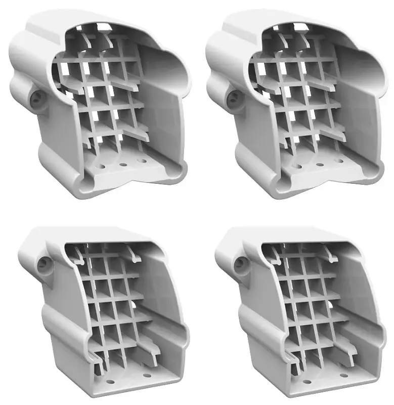 Barrette OUTDOOR LIVING Bella Premier 73053493 Stair Bracket Kit, PVC, Pearl
