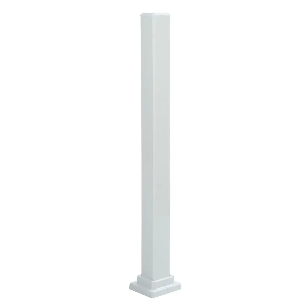 White Aluminum Stair Post 36'' High Railing, 40-1/2'' x 3''