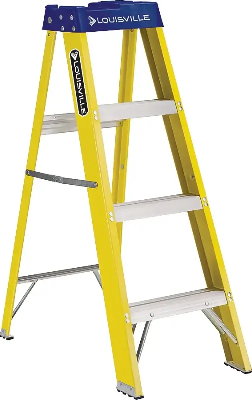 Louisville FS2004 Step Ladder, 4 ft H, Type I Duty Rating, Grp, 250 lb