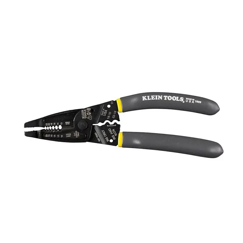 Klein-Kurve 1009 Wire Stripper and Crimper, 10 to 20 AWG Wire, 10 to 20, 12 to 22 AWG Stripping, 7-3/4 OAL