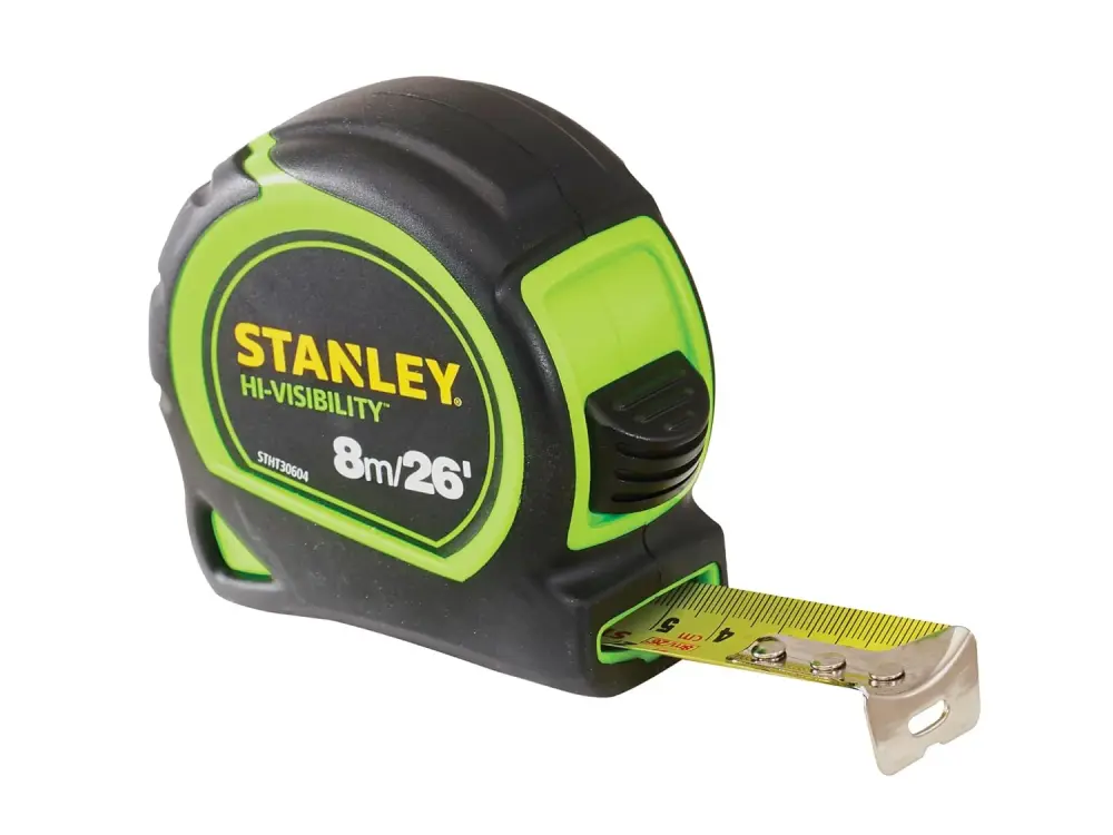 STANLEY 8m (26ft) Hi-Vis Tylon Tape Measure