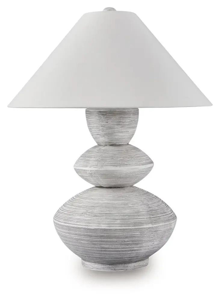 Brickdon - Poly Table Lamp - Distressed Chalk