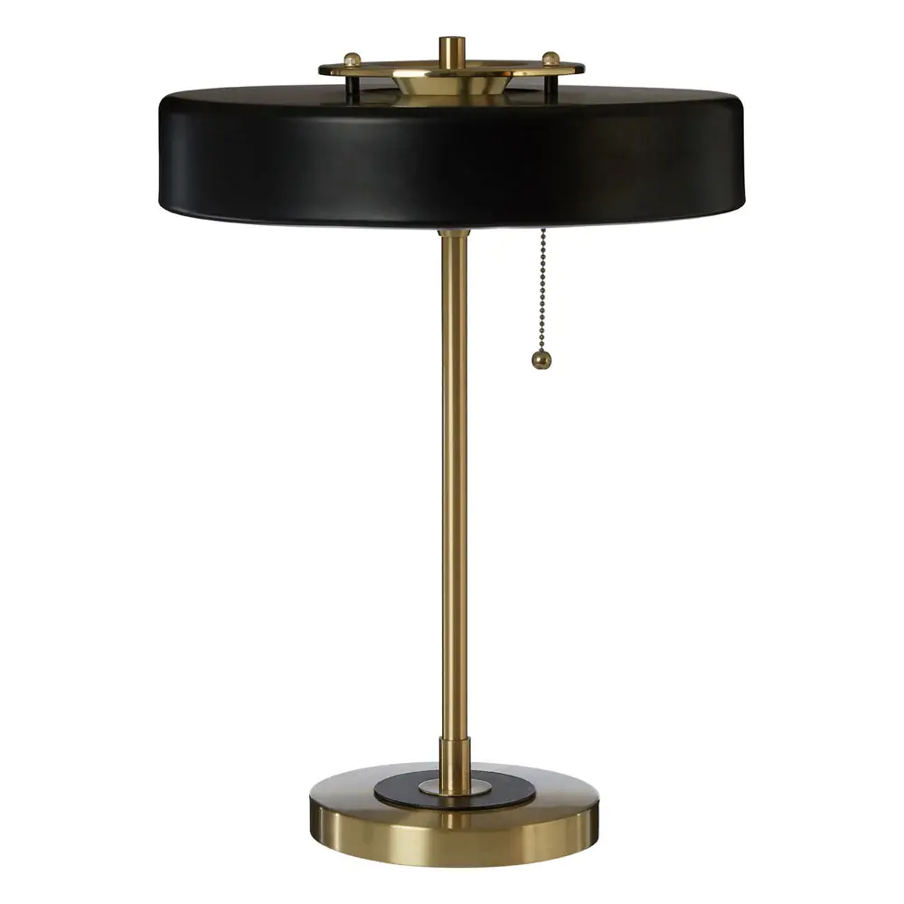 Rogano Table Lamp - Warm alloy USB Charging Port