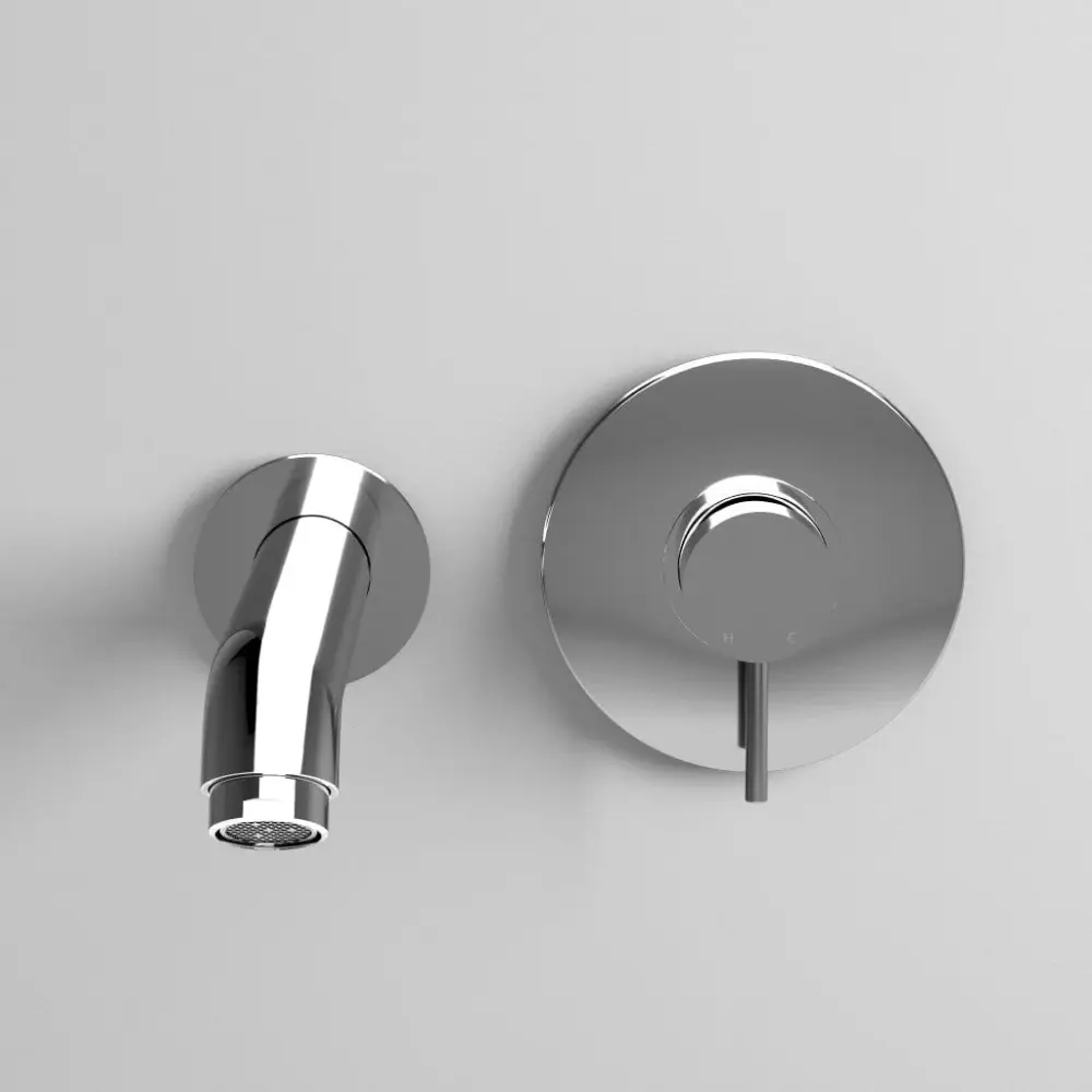 Wall Mounted Bath Mixer Tap Complete Spout - Chromium Bedroom Decor