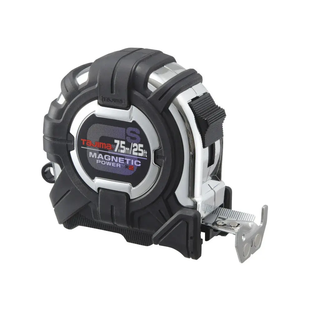 Tajima GS-SC25/7.5MBW GS LOCK 25 Ft. x 1 Inch MAGNETIC POWER x 2 Tape Measure Supports Clip