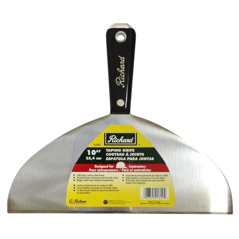 10" Carbon Steel Taping Knife, Nylon Handle