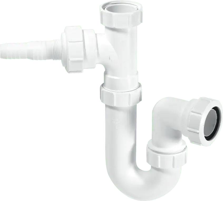 McAlpine WM1 75mm Water Seal Tubular Turn 'P' Trap 1½" Multifit Outlet and inlet connection discharge from domestic appli...