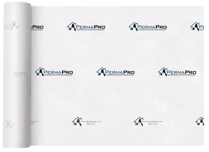 PermaPro 510100 PRO House Wrap, 100 ft L, 10 ft W, Polypropylene