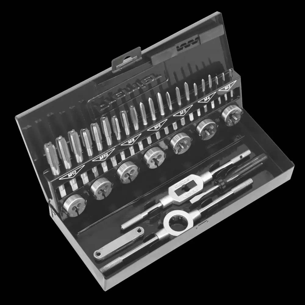 Sealey AK3015HSS Tap & Die Adjust 32pc Split Dies HSS 4341 - Metric