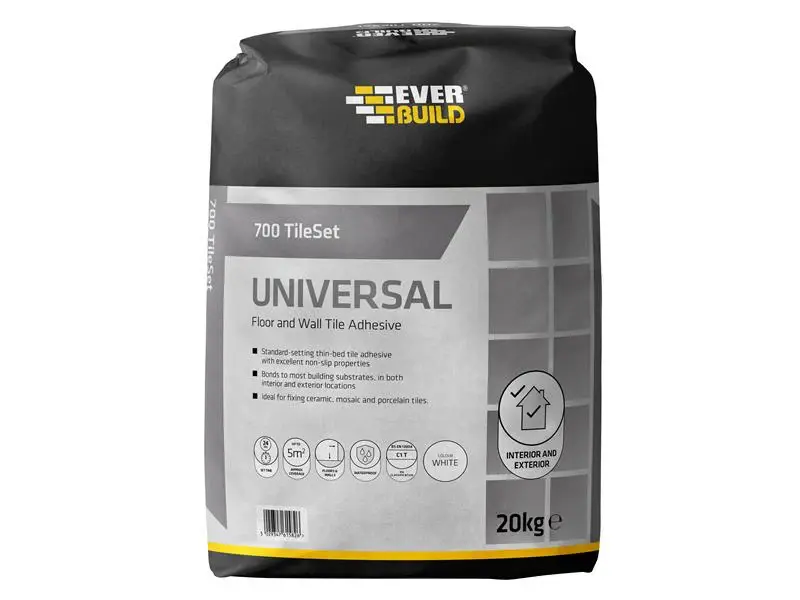 Clear Dry Everbuild 700 TileSet Compatible White 20kg