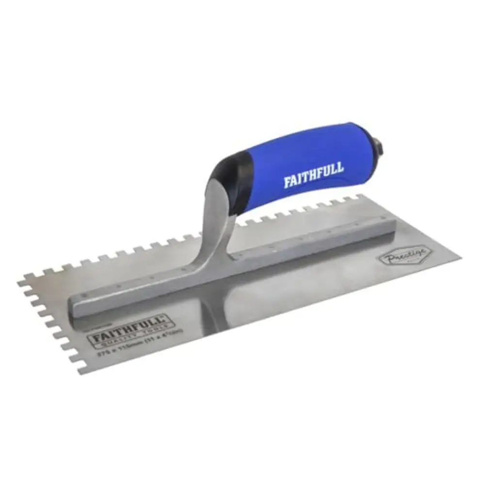 Faithfull Prestige Notched Trowel 275 X 115Mm (11 X 4.1/2In)