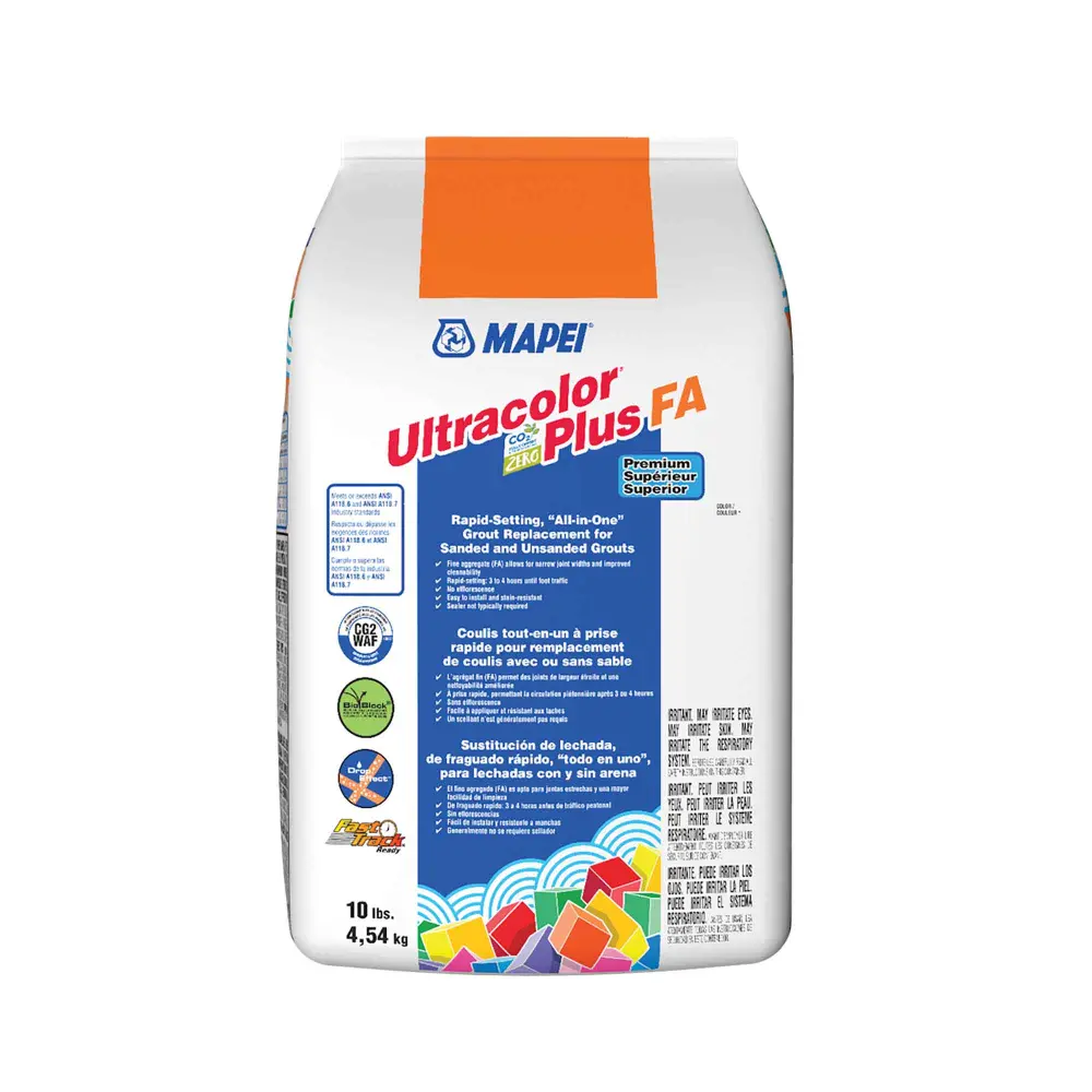 Ultracolor Plus FA Rapid-Setting Comprehensive Grout Replacement Sanded and Unsanded Grouts 10 lbs, Light Almond #49
