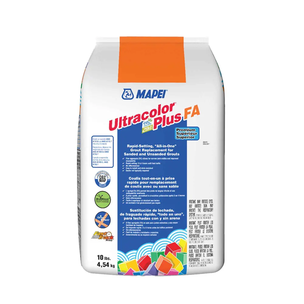 Ultracolor Plus FA Rapid-Setting Integrated Grout Replacement Sanded and Unsanded Grouts 10 lbs, Sea Salt #5229