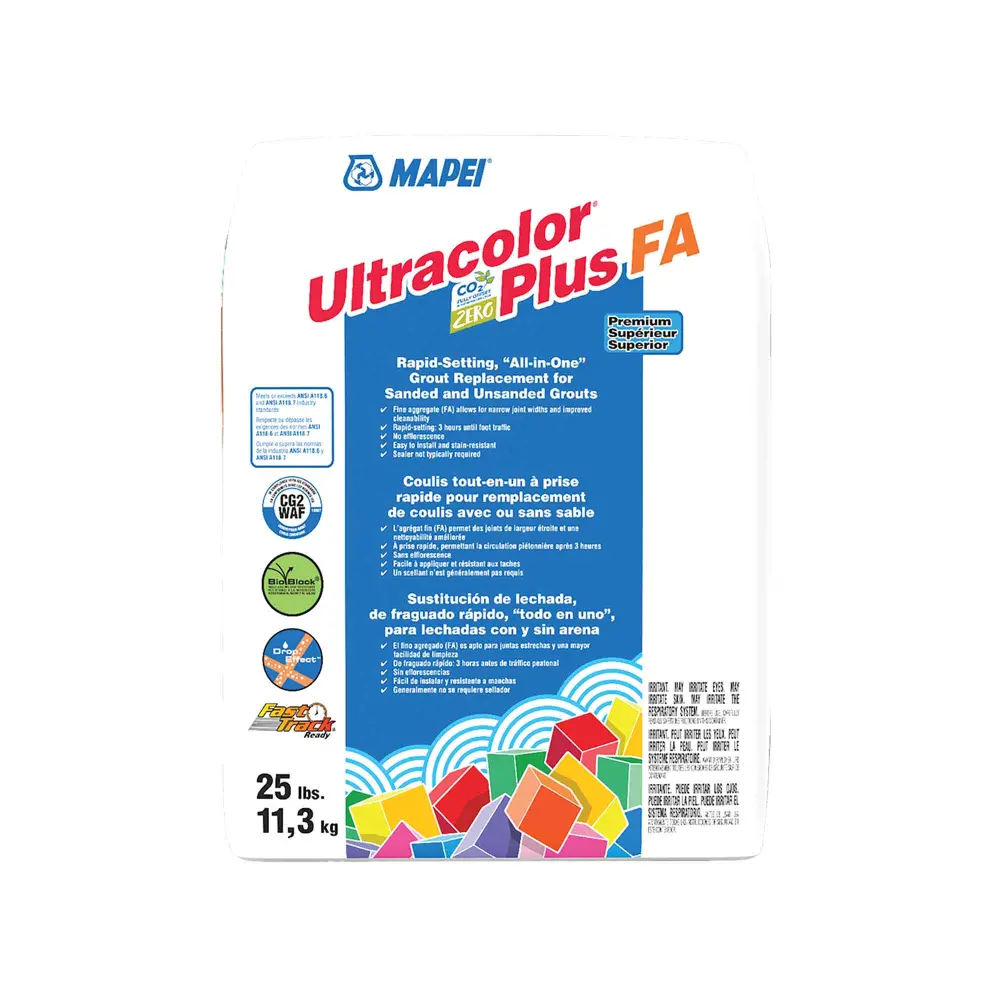 Ultracolor Plus FA Rapid-Setting Integrated Grout Replacement Sanded and Unsanded Grouts 25 lbs, Driftwood #105