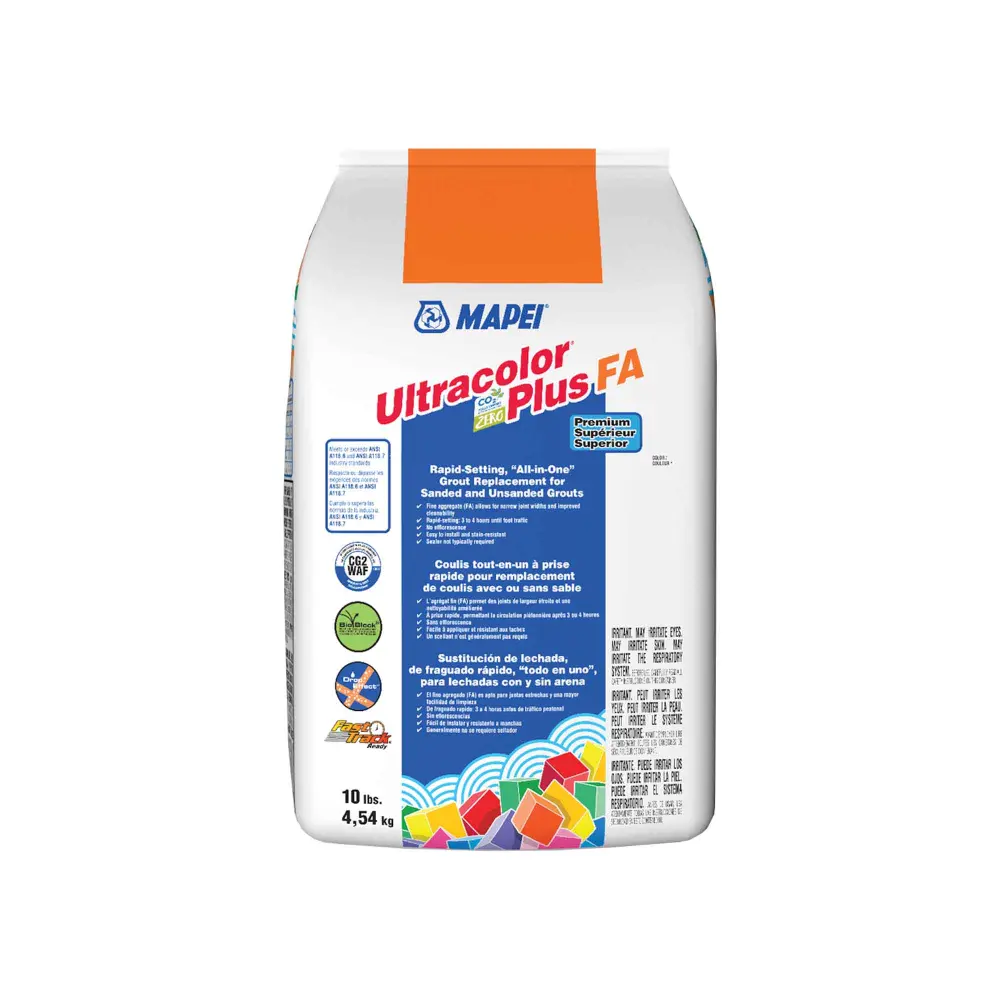 Ultracolor Plus FA Rapid-Setting Integrated Grout Replacement Sanded and Unsanded Grouts 10 lbs, Eggshell #5220