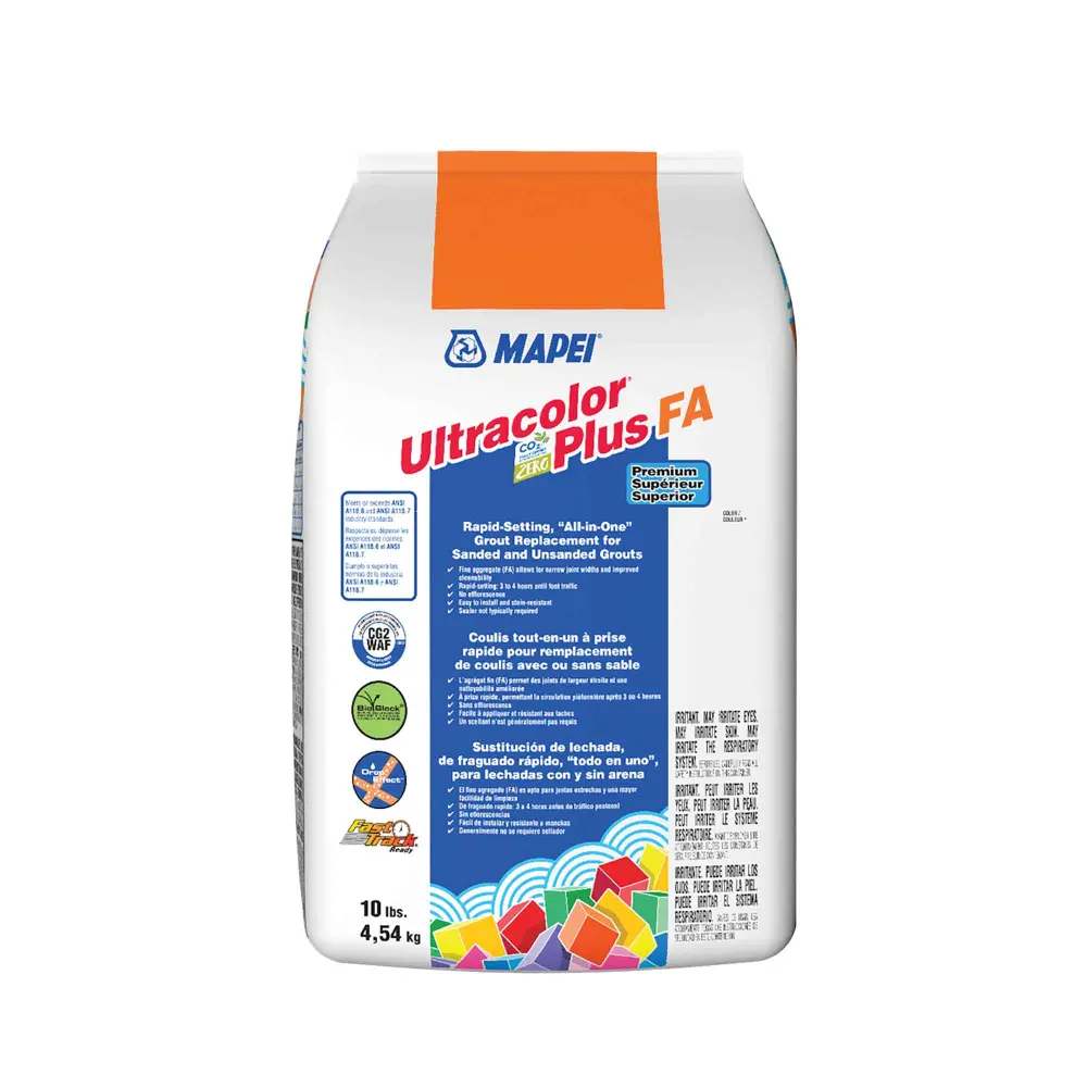 Ultracolor Plus FA Rapid-Setting Total solution Grout Replacement Sanded and Unsanded Grouts 10 lbs, Avalanche #38