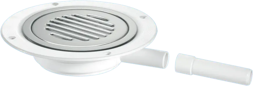 McAlpine USG1SS-SL-NSC Untrapped Gully, Clamp Ring and Cover Plate, 22mm Horizontal Plain Outlet apply pumped waste