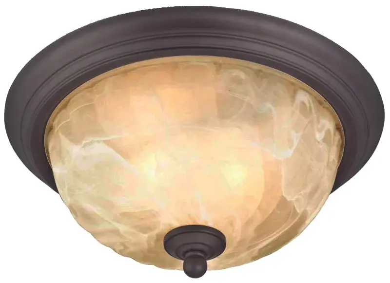 Westinghouse 62309 Flush Affix Fixture, 2-Lamp, Steel Fixture, Oil Rubbed Bronze Fixture
