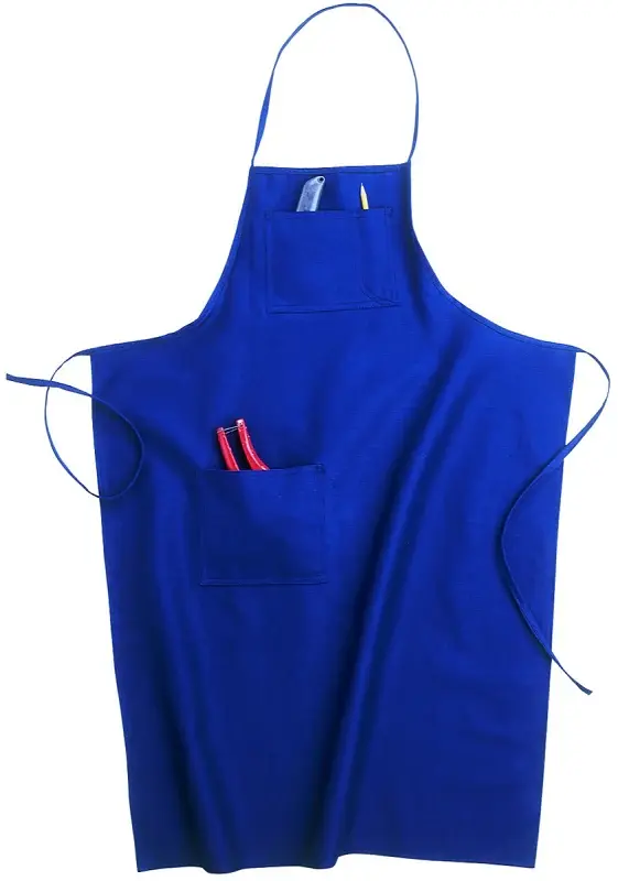CLC Tool Works Series BS60 Loop Neck Bib Apron, 29 to 46 Waist, Cotton, Sapphire, 3-Pocket