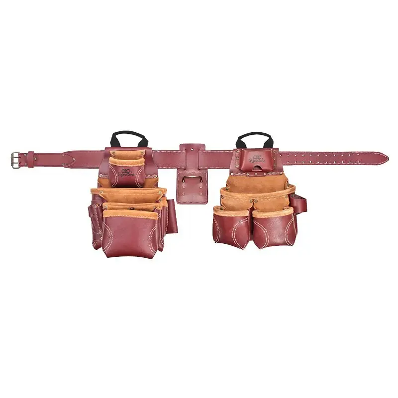 Custom Leathercraft Signature Elite 21455X Framer Tool Apron, 40 to 52 Waist, 58 L, Leather, Brown