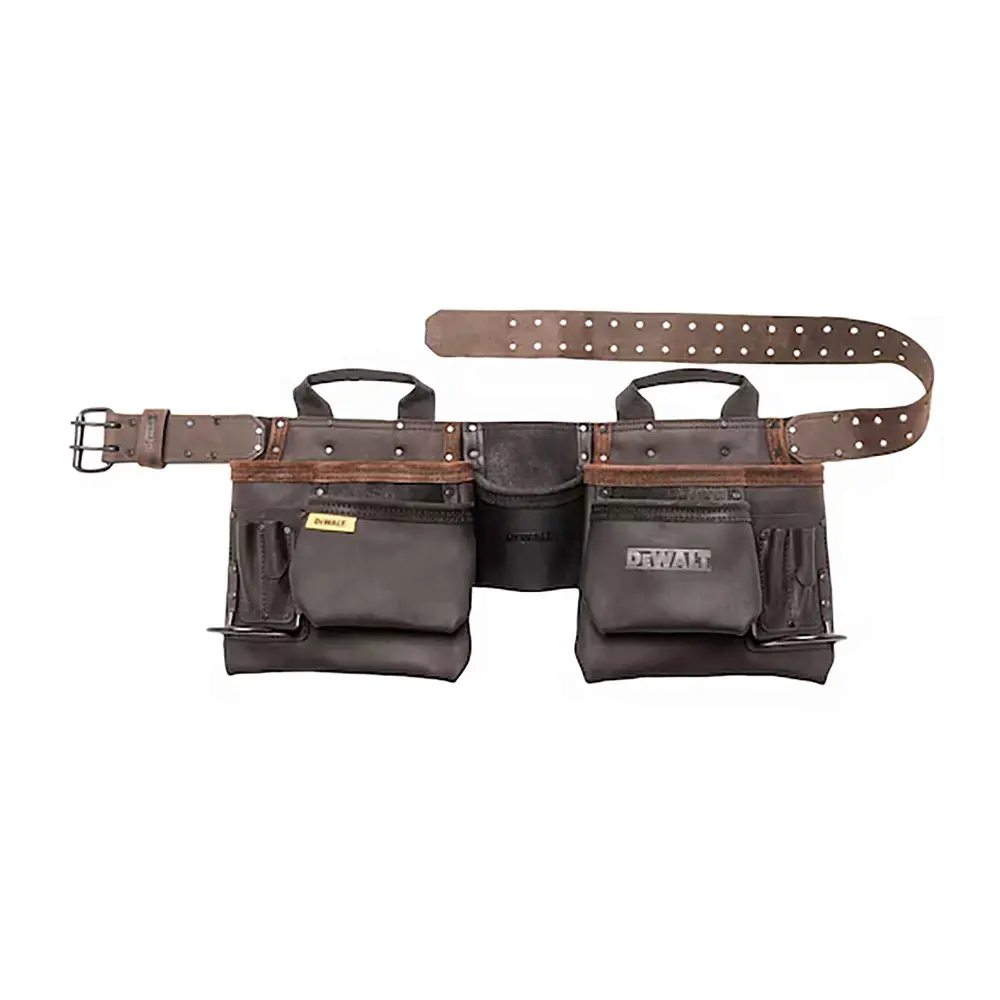 Wall Mounted Leather Tool Apron, 11 Pockets