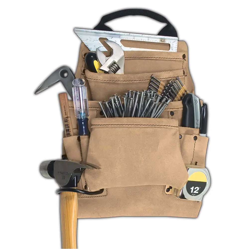 Portable Modular 10 Pocket Carpenter’s Nail & Tool Bag