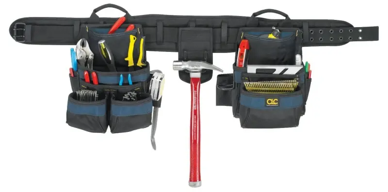 CLC Tool Works Series 2605 Tool Belt, 29 to 46 Waist, Ballistic Poly Fabric, 20-Pocket