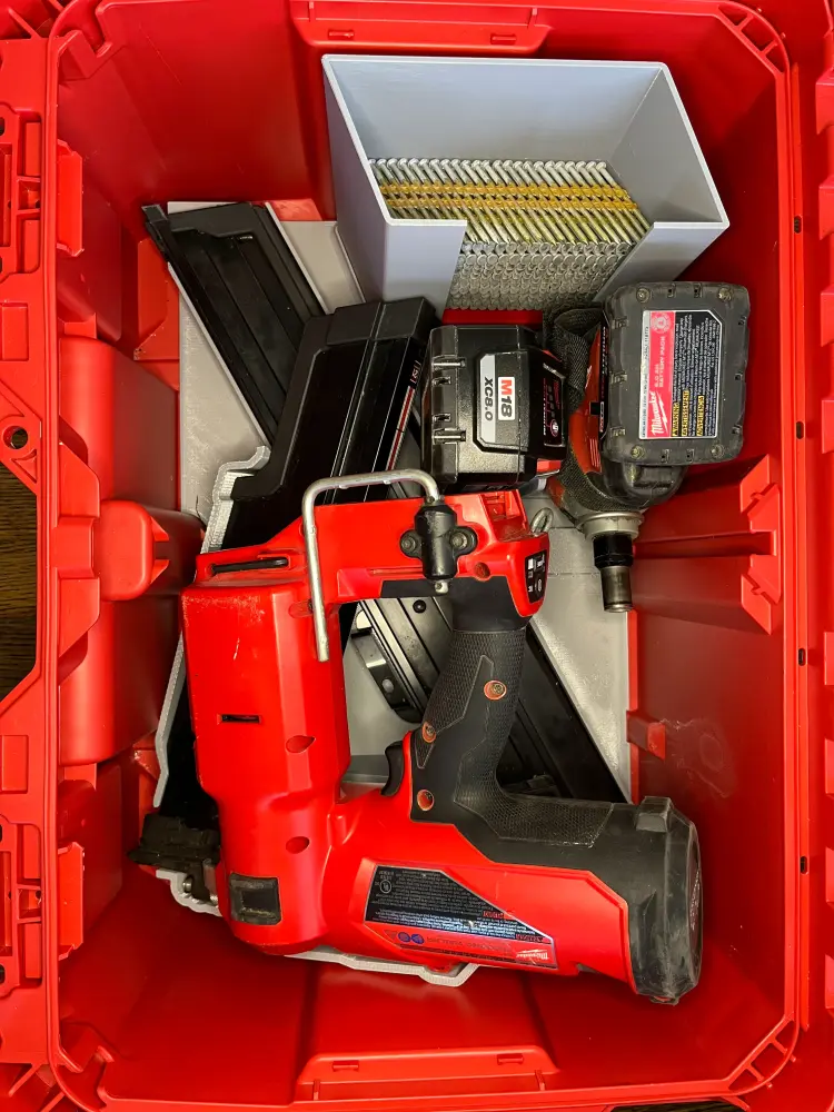 Packout Tool Box Insert M18 21 Degree Framing Nailer and M12 Palm Nailer (MFN) ToughBuilt