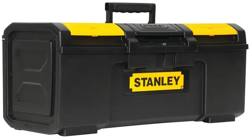 STANLEY STST24410 Tool Box, 61 lb, Acrylic, Black/Yellow, 3-Compartment
