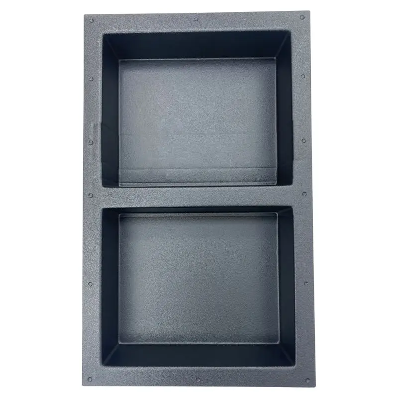 American Constructed Pro Split Two-Section Carbon Black ABS Acetal Shower/Bath Niche Tile Template, Symetric Sections, 24 ...