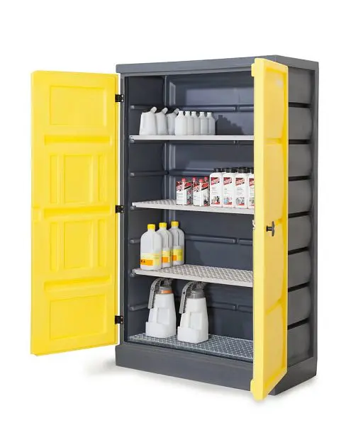 Denios Poly Cabinet, 4 stainless steel- 2 door, K22-0565