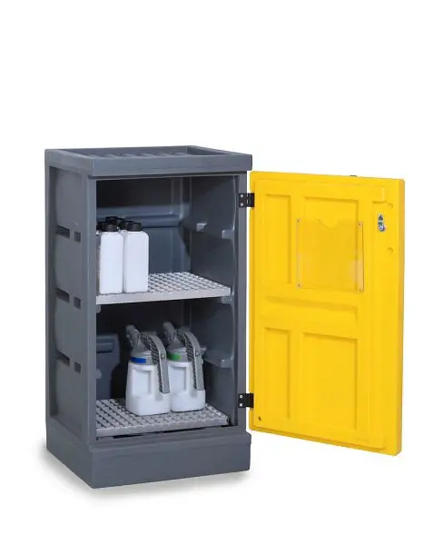 Denios Weatherproof Poly Cabinet, 1 door, 2 stainless steel, K22-0615
