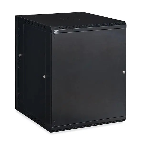 Kendall Howard 15U LINIER, Swing-Out Wall Mount Cabinet, Solid Door, 3131-3-001-15