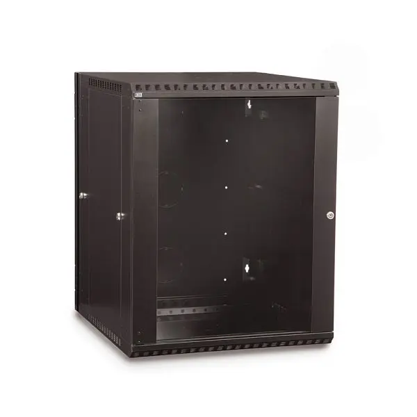 Kendall Howard 15U LINIER, Swing-Out Wall Mount Cabinet, Glass Door, 3130-3-001-15